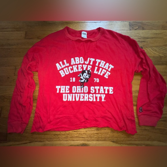 PINK Victoria's Secret Tops - PINK Victoria Secret Cropped Sweatshirt
